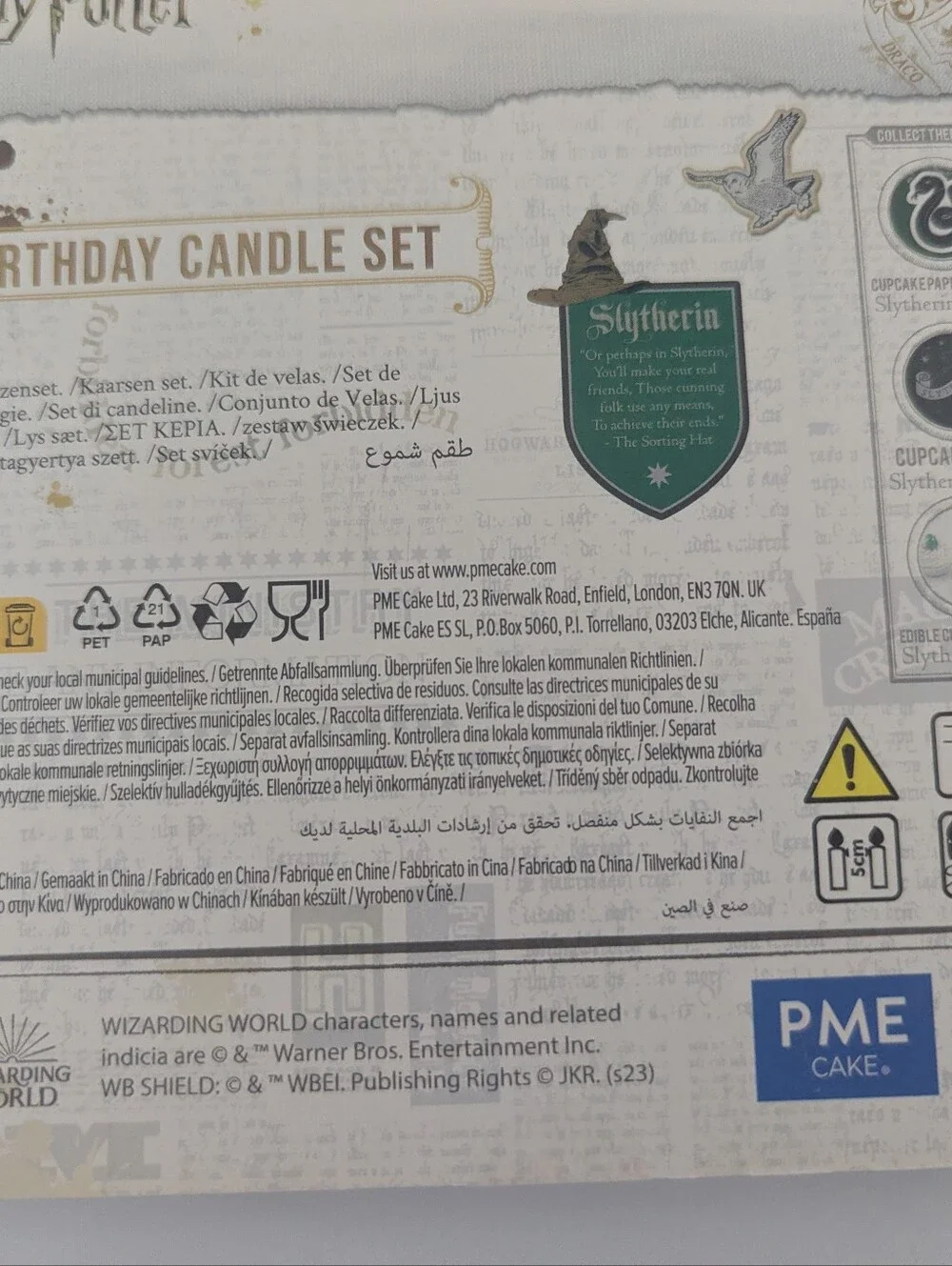 ME Makeover Essentials Harry Potter Slytherin Green Birthday Candle Set